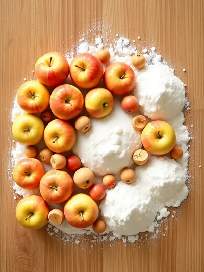 3-Ingredient Apple Cake - ingredients preparation