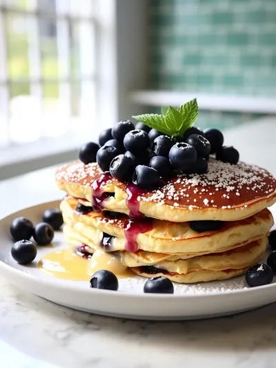 Blueberry Buttermilk Pancake Casserole – Easy Weekend Brunch - ready to serve
