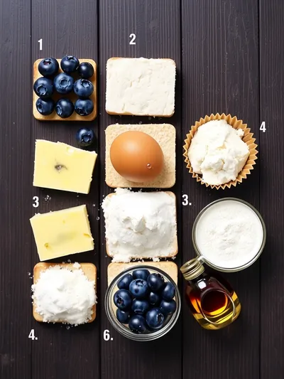 Blueberry Cream Cheese Muffins – Easy Brunch Treat - ingredients preparation