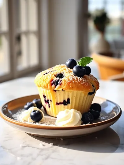 Blueberry Cream Cheese Muffins – Easy Brunch Treat - cooking process