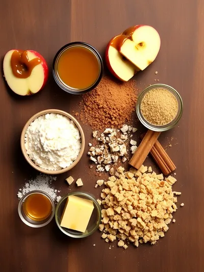 Caramel Apple Dump Cake - ingredients preparation