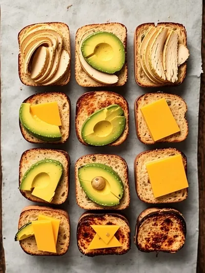Chicken Avocado Melt Sandwich - ingredients preparation