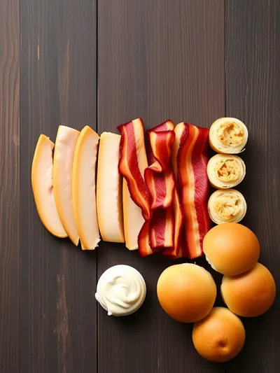 Chicken Bacon Ranch Roll Ups - ingredients preparation