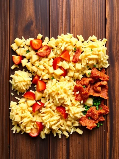 Classic Breakfast Hashbrown Casserole - ingredients preparation