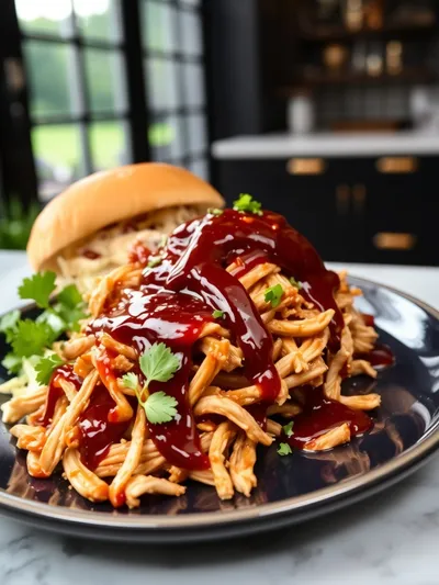 Crockpot BBQ Chicken – Easy Pulled Chicken - cooking process
