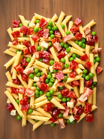 Dill Pickle Turkey Bacon Pasta Salad - ingredients preparation