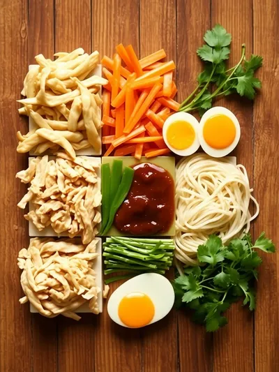 Egg Roll Bowls With Chicken And Cabbage - ingredients preparation