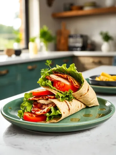 Grilled BLT Wraps Recipe - cooking process
