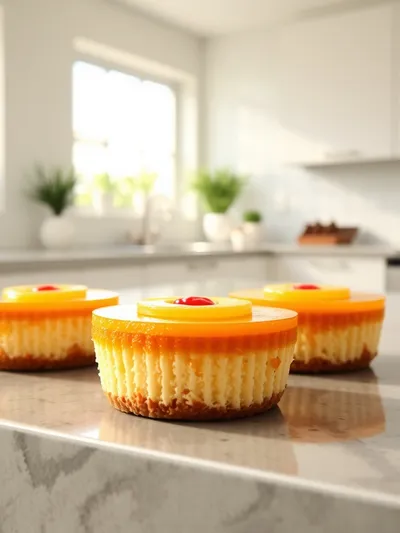 Mini Pineapple Upside-Down Cheesecakes