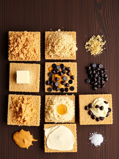 No Bake Peanut Butter Pie – Graham Cracker Crust - ingredients preparation