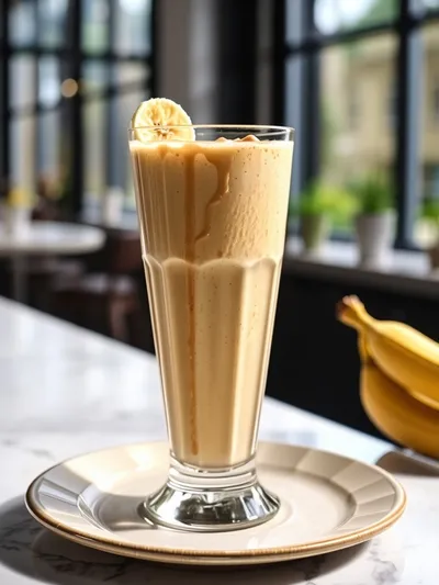 Peanut Butter Banana Smoothie - cooking process