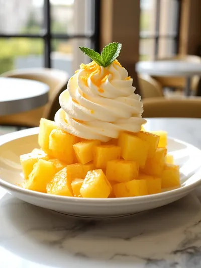 The Best Pineapple Fluff - ready to serve