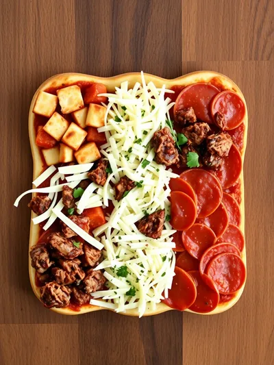 Pull-Apart Beef Pepperoni Pizza Monkey Bread - ingredients preparation
