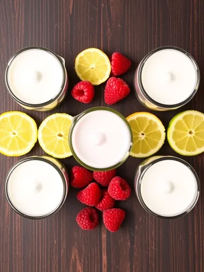 Raspberry Lemonade Smoothie - ingredients preparation