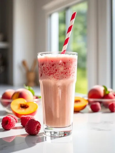 Raspberry Peach Smoothie Recipe – Easy & Fresh
