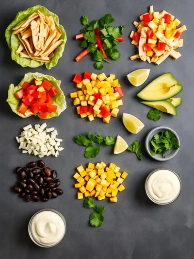 Southwest Chicken Wraps - ingredients preparation