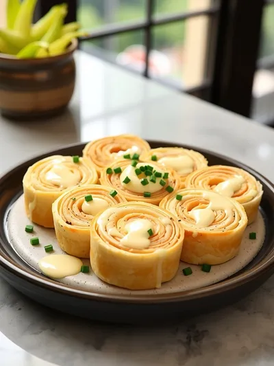 Turkey Cheddar Ranch Pinwheels Recipe - cooking process