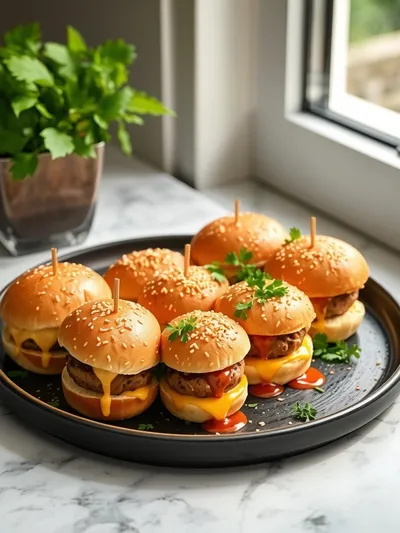 White Trash Sliders - ready to serve